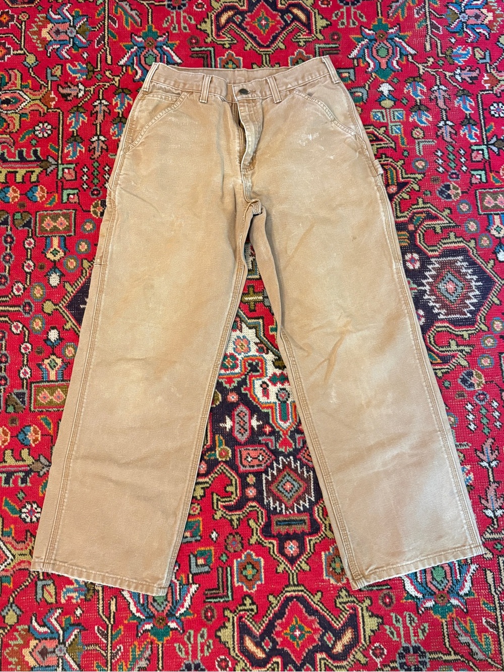 Carhartt Men's Tan Cargo Work Pants - Picture 2 of 10